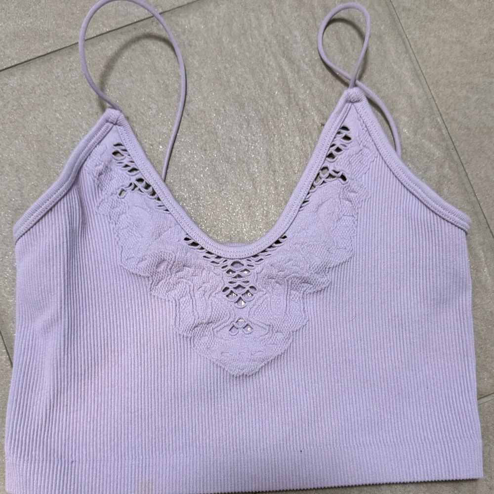 Aeropostale Lilac Lace Detail Bralette NWOT